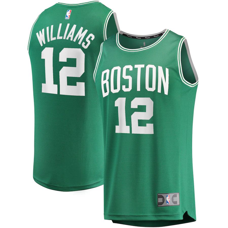 Men Boston Celtics #12 Grant Williams Fanatics Branded Kelly Green Fast Break Replica Player NBA Jersey->->NBA Jersey